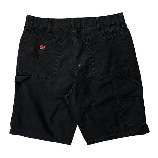 Wrangler Carpenter Shorts - 34W 9L Black Cotton Blend