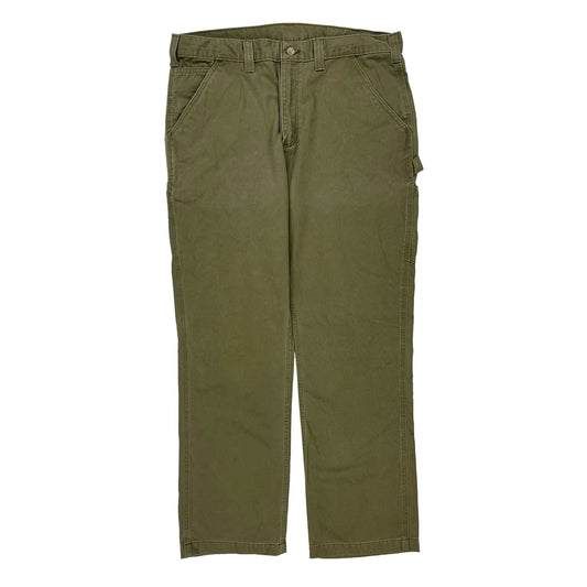 Carhartt Carpenter Trousers - 38W 32L Green Cotton