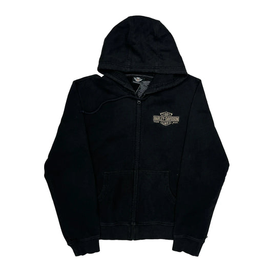 Vintage Motorcycles Harley Davidson Graphic Hoodie - Large Black Cotton