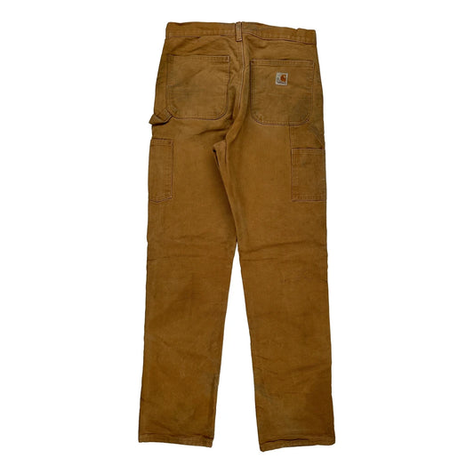 Carhartt Double Knee Carpenter Trousers - 32W 31L Brown Cotton