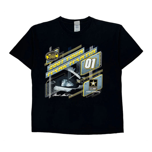 Mark Martin 2007 Tour Delta Nascar T-Shirt - XL Black Cotton
