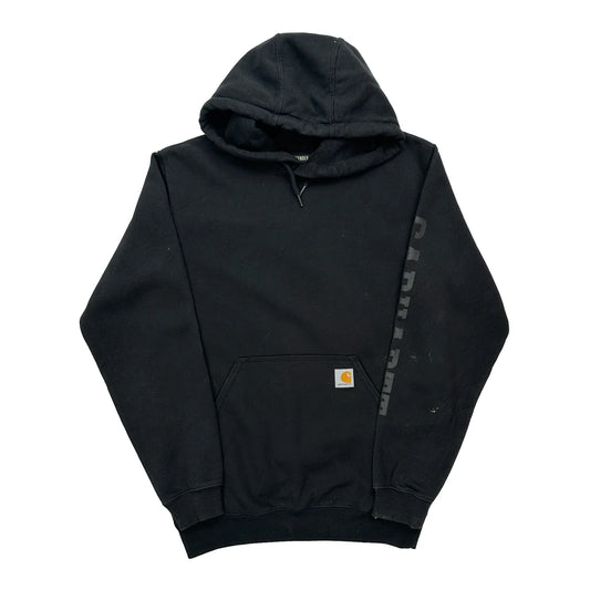 Rain Defender Carhartt Spellout Hoodie - Small Black Cotton