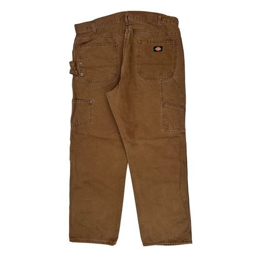 Dickies Carpenter Trousers - 36W 30L Brown Cotton