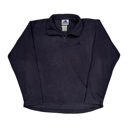 Adidas 1/4 Zip - Small Navy Polyester