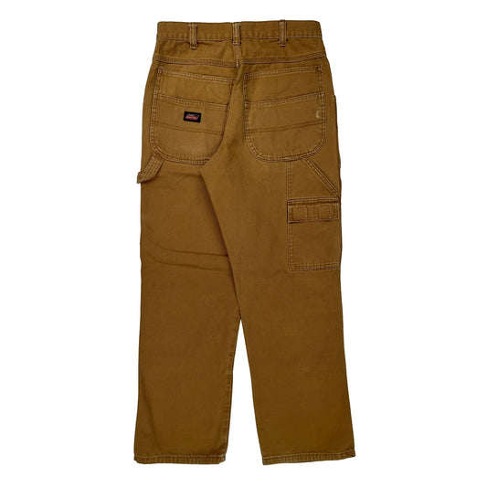 Dickies Carpenter Trousers - 28W 31L Brown Cotton