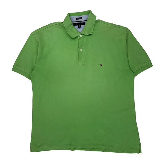 Tommy Hilfiger Polo Shirt - Large Green Cotton