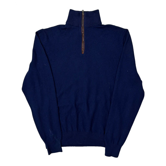 Vintage Ralph Lauren 1/4 Zip - Medium Blue Cotton