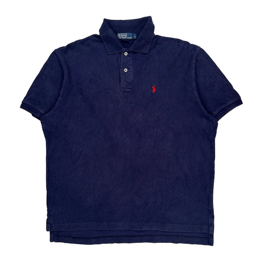 Polo By Ralph Lauren Polo Shirt - Large Navy Cotton