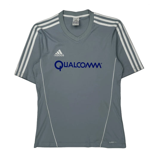 Qualcomm Adidas Football Shirt - Small Grey Polyester
