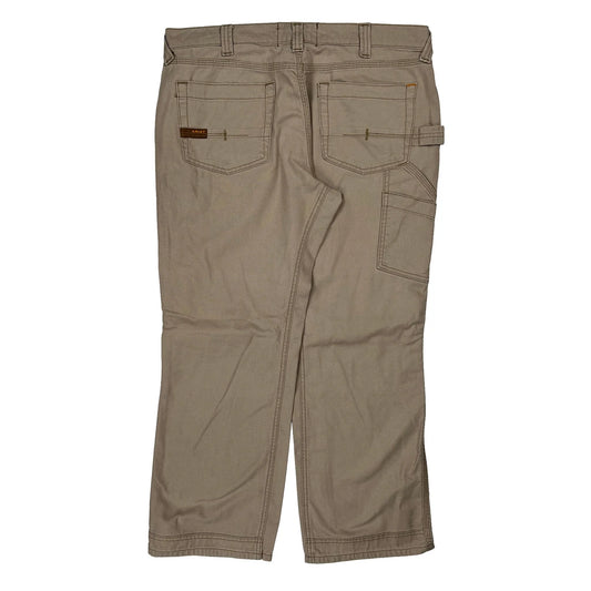 Unbranded Double Knee Carpenter Trousers - 36W 32L Beige Cotton Blend
