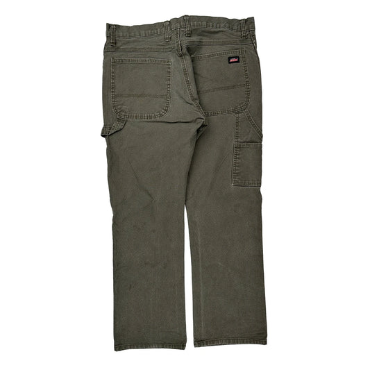 Dickies Carpenter Trousers - 36W 30L Grey Cotton