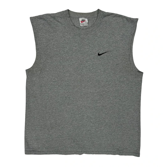 Made In USA Nike Vest - Large Grey Cotton