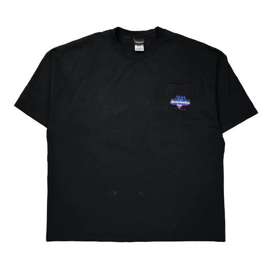 Harley Davidson Graphic T-Shirt - 3XL Black Cotton