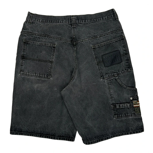 Boss Denim Shorts - 34W 10L Grey Cotton
