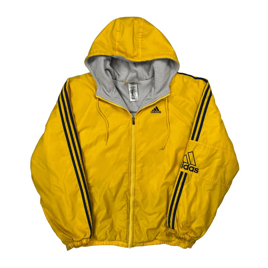 Adidas Jacket - Large Yellow Polyester