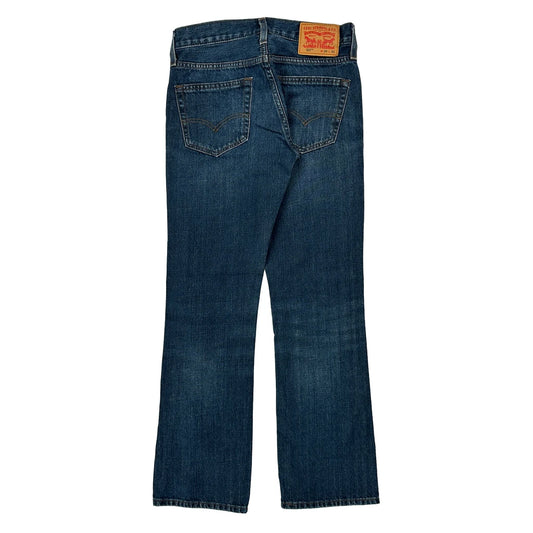 527 Levis Boot Cut Jeans - 28W 32L Blue Cotton
