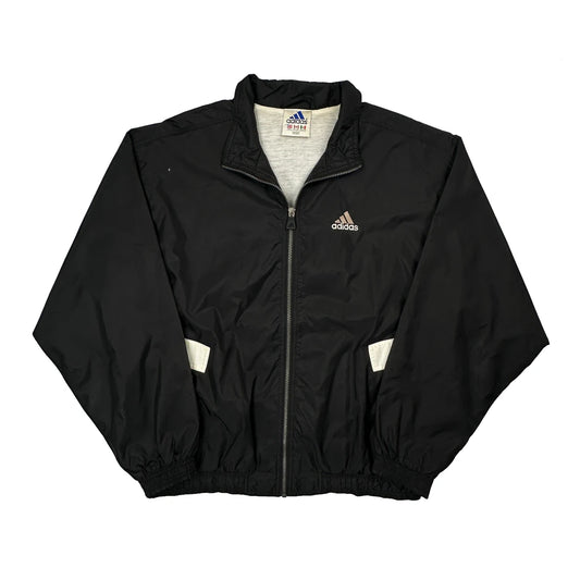 Adidas Windbreaker - Large Black Polyester