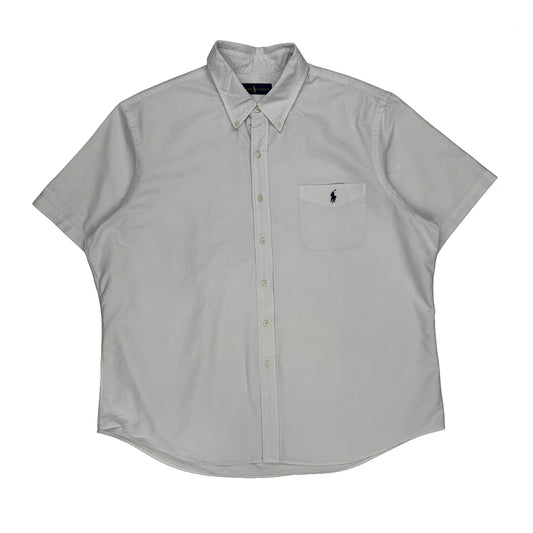 Ralph Lauren Short Sleeve Shirt - XL White Cotton