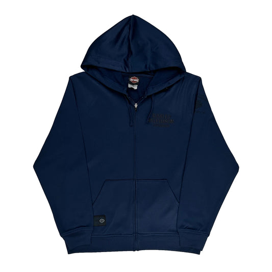 Harley Davidson Hoodie - Medium Blue Polyester