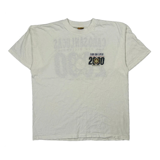 Cabo San Lucas 2000 Super 200 Graphic T-Shirt - XL White Cotton