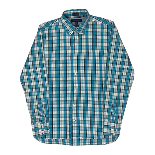 Tommy Hilfiger Checked Shirt - Small Blue Cotton