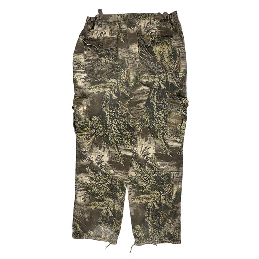 Vintage Russell Athletic Camo Cargo Trousers - 32W 31L Camo Cotton Blend