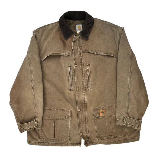 Carhartt Tall Jacket - 2XL Brown Cotton