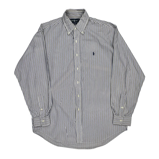 Blaire Ralph Lauren Striped Shirt - Medium Black & White Cotton