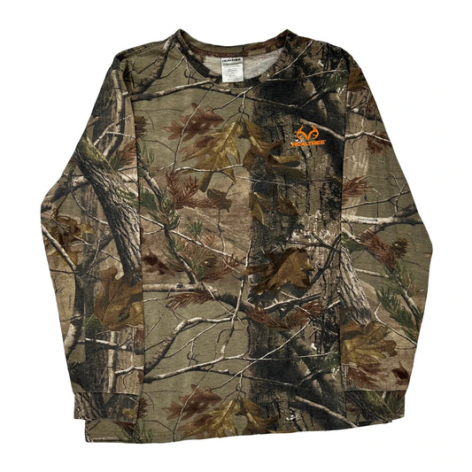 Realtree Camo Long Sleeve T-Shirt - Large Camo Cotton
