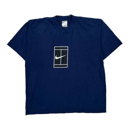 Vintage Nike Graphic T-Shirt - XL Blue Cotton