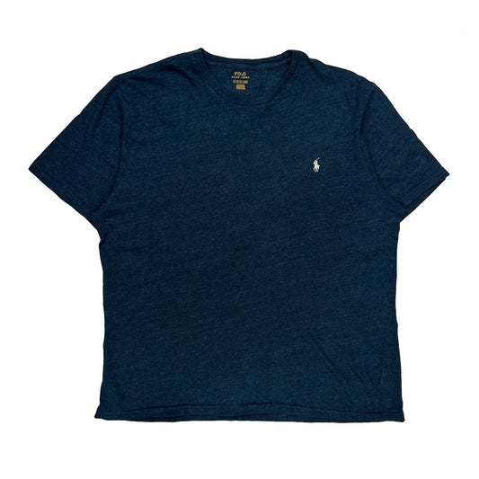 Vintage Polo By Ralph Lauren Tall T-Shirt - Large Blue Cotton