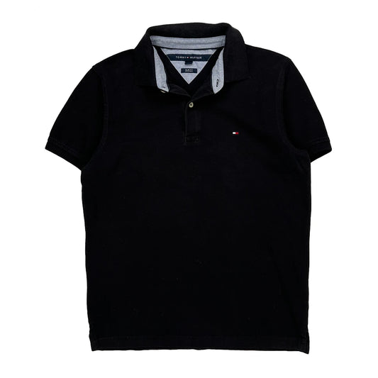 Tommy Hilfiger Slim Fit Polo Shirt - Medium Black Cotton