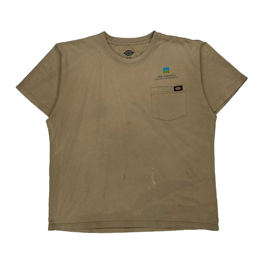 Mid-Carolina Electric Cooperative Dickies T-Shirt - XL Beige Cotton