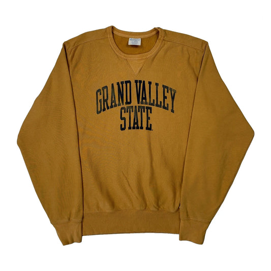 Vintage Reverse Weave Champion College Sweatshirt - XL Yellow Cotton