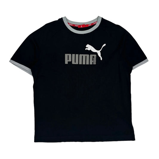Puma T-Shirt - Large Black Cotton