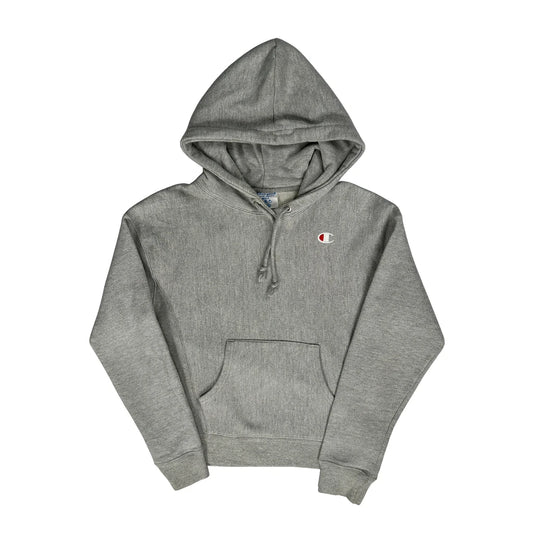 Reverse Weave Champion Hoodie - Small Grey Cotton