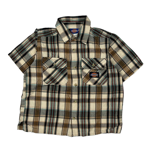 Age 4 Dickies Checked Short Sleeve Shirt - Small Multicoloured Cotton