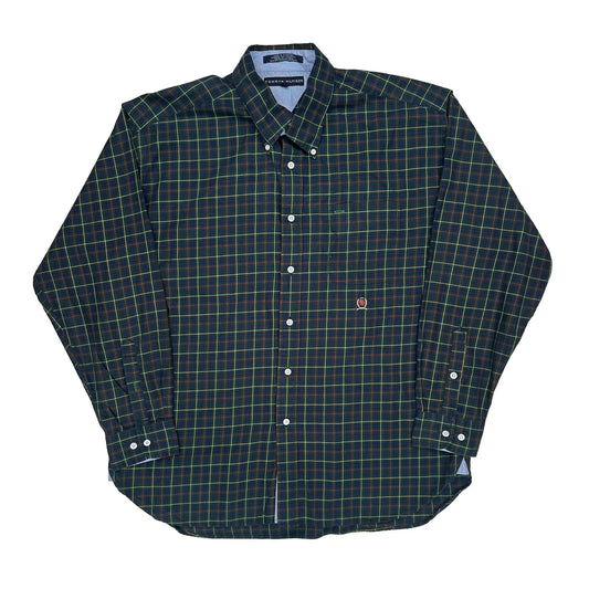 Tommy Hilfiger Checked Shirt - XL Green Cotton