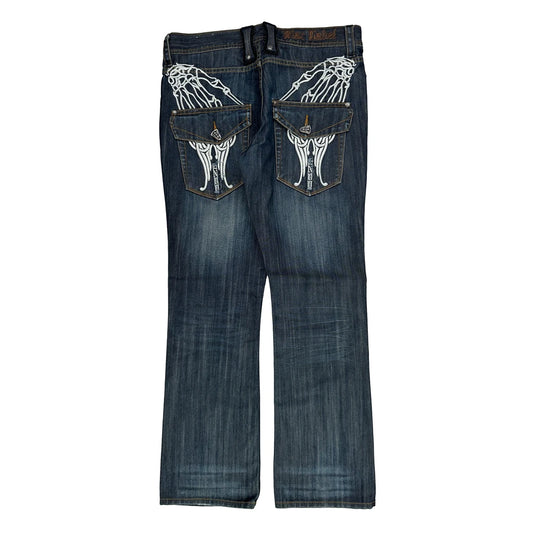 Rocawear Boot Cut Jeans - 36W 32L Blue Cotton