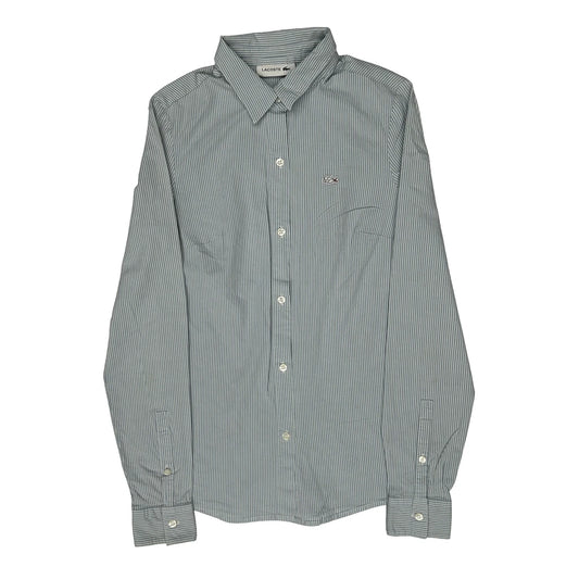 Kids Lacoste Striped Shirt - Small Blue Cotton