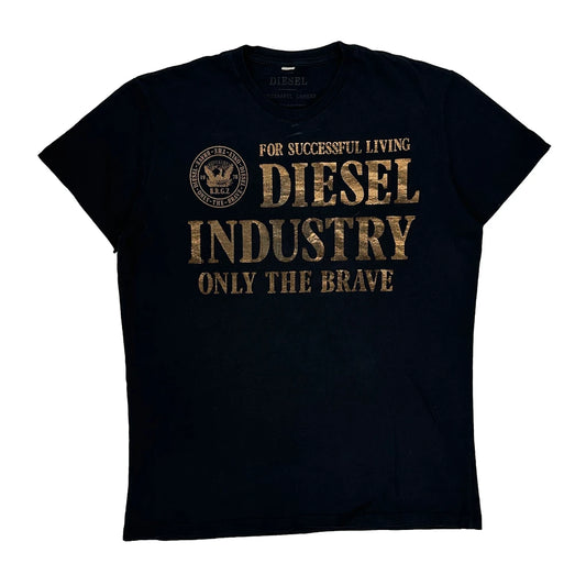 Diesel T-Shirt - XL Black Cotton