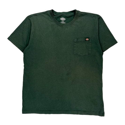 Pocket On Chest Dickies T-Shirt - XL Green Cotton