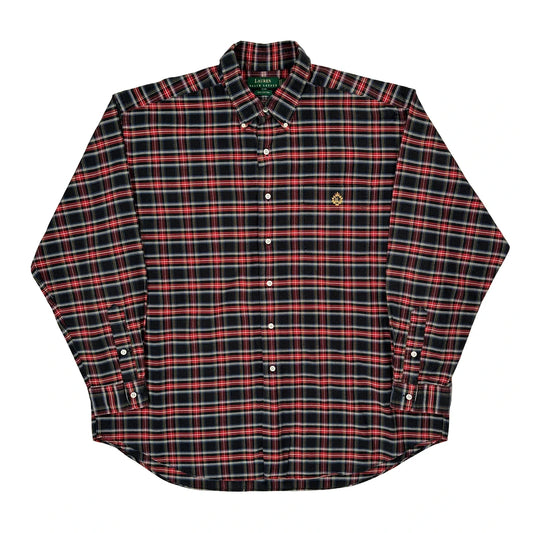 Ralph Lauren Checked Shirt - XL Red Cotton