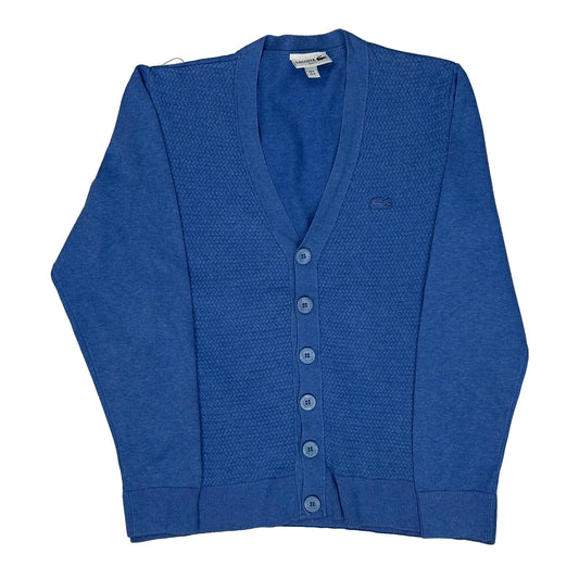 Lacoste Slim Fit Cardigan - Medium Blue Cotton