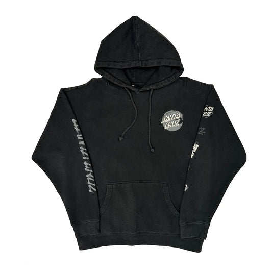 Vintage Skateboards Santa Cruz Hoodie - Large Black Cotton