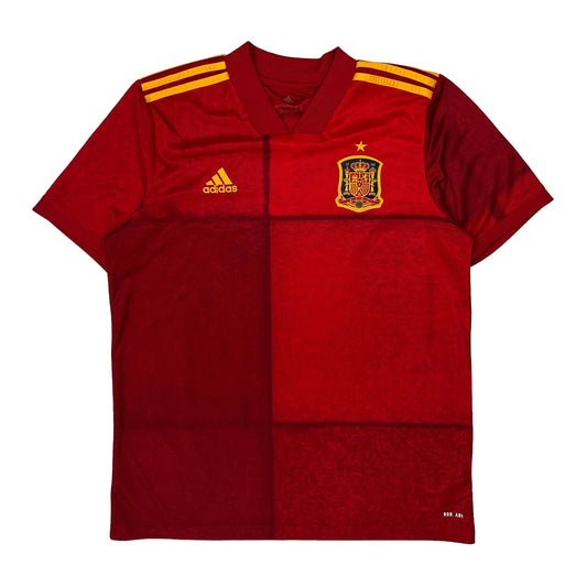 Vintage Spain National Team Adidas 2020-21 Home Football Shirt - Large Red Polyester