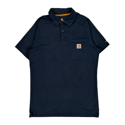 Vintage Carhartt Polo Shirt - Medium Navy Cotton