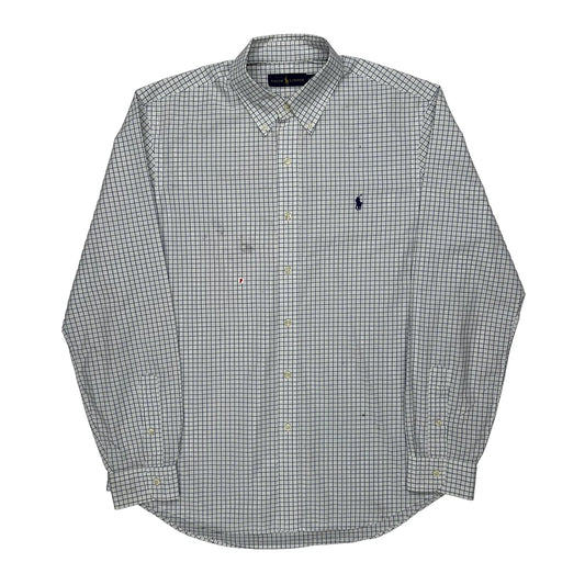 Vintage Ralph Lauren Checked Shirt - Large White Cotton