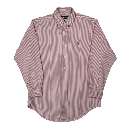 Ralph Lauren Striped Shirt - Large Red Cotton