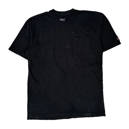 Vintage Dickies Tall T-Shirt - XL Black Cotton